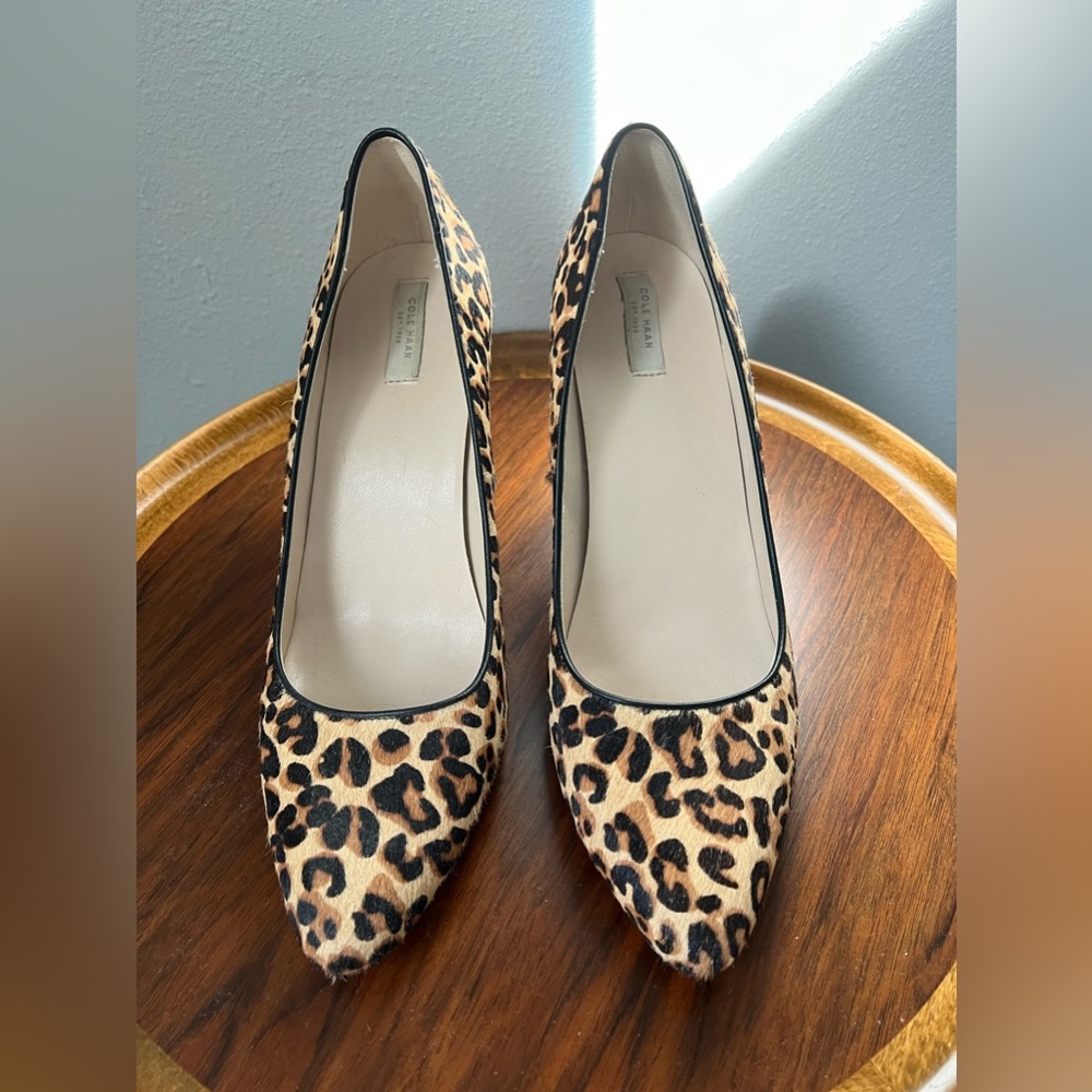 Cole Haan Real Fur Leopard Pump size 11